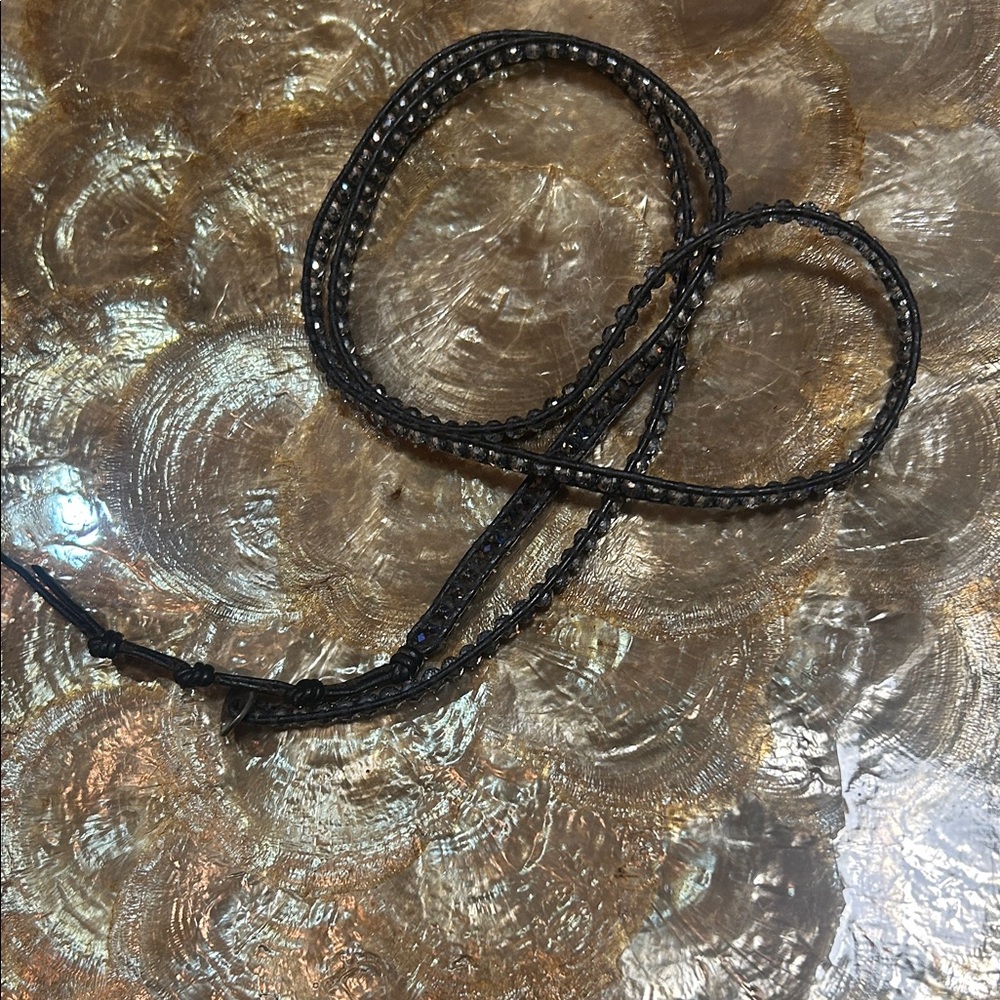 Smoky crystals Wrap Bracelet - Picture 6 of 8